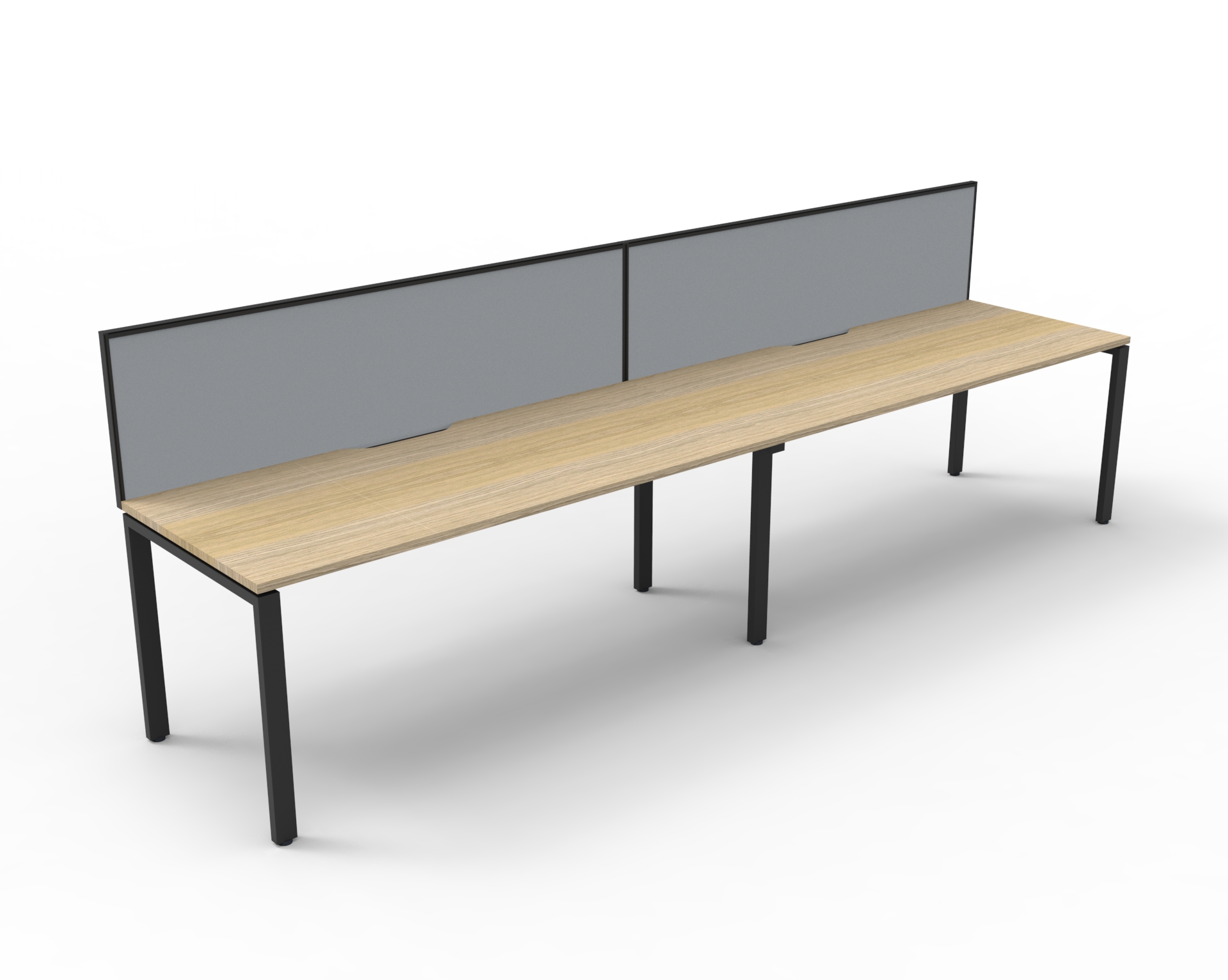 Profile 2 Person Single Sided Workstation - With Screen